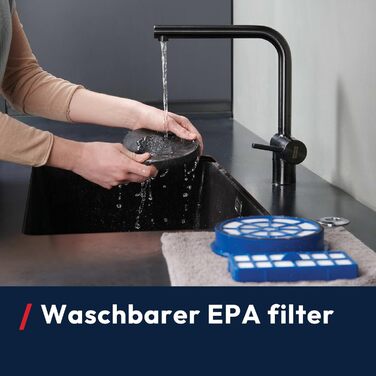 Пылесос Hoover HP1 без мешка, потужний для твердих підлог та килимів, 700 Вт, об'єм контейнера 2 л, фільтр EPA, радіус дії 7,5 м [HPZ107HM]