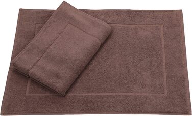 Комплект Betz з 2 килимків для ванної, килимок для ванної, килимок для душу, махрова тканина розміром 50x70 см, 100 бавовна преміум-класу, колір 650 г / м2 (горіхово-коричневий)