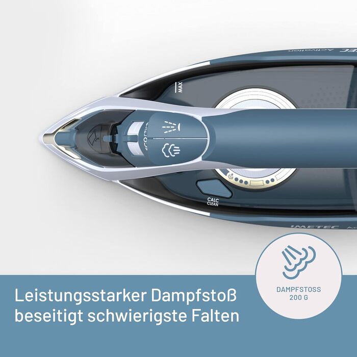 Відпарювач Imetec Activation з керамічно-турмаліновою підошвою, 200 г/хв, ZeroCalc, 2400 Вт