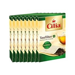 Фільтр для чаю CILIA 100 шт. Розмір М підходить для використання з тримачем і без нього (8 упаковок )