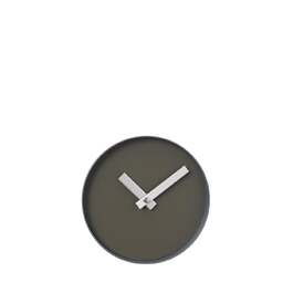 Маленький настінний годинник темно-сірого кольору 20 см з обідком