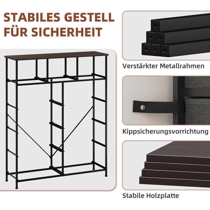 Комод з шухлядами Somdot, тканинний комод, комод для спальні, вітальні, передпокою, 5/11 шухляд, білий, штучна шкіра (кольори: котравий сірий, 30T x 100B x 118.5H см)