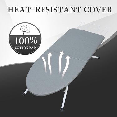 Настільна прасувальна дошка ZOES HOMEWARE, складана, сіра, 80 x 30 x 17,8 см