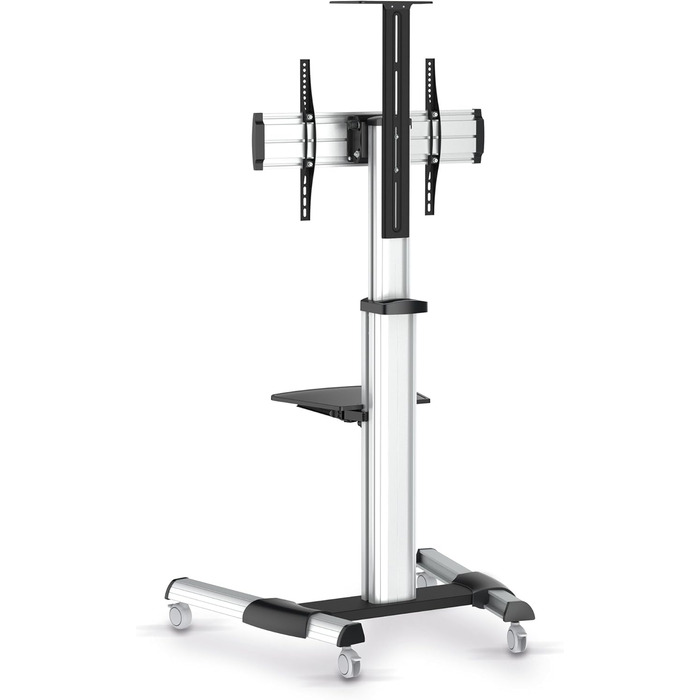 Підставка для телевізора Conecto TV Stand – регульована, поворотна, з роликами, 37-70 дюймів, модель LM-FS02G, срібна