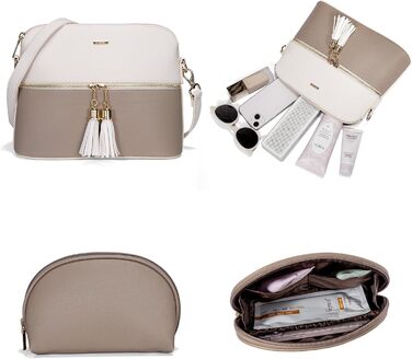 LOVEVOOK Сумка-шопер для жінок, велика сумка на плече, шкіряна сумка LOVEVOOK, 3-частинний набір (C Бежевий Хакі)