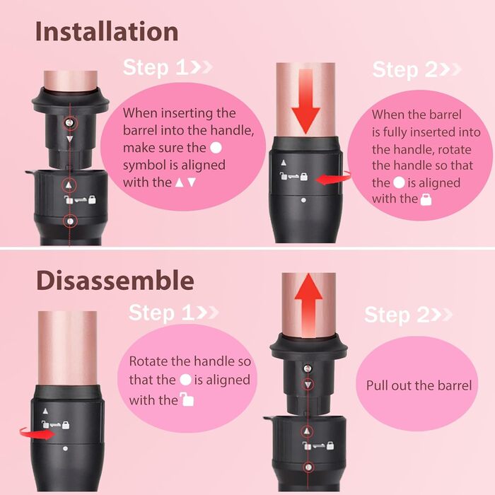 Набір для завивки волосся 3 в 1 Lockenstab: керамічні щипці для локонів 9-32 мм, пляжні хвилі, регулювання температури, рукавичка