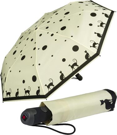 Кишенькова парасолька Knirps E.200 Medium Duomatic - Наднова (Cat-ecru)