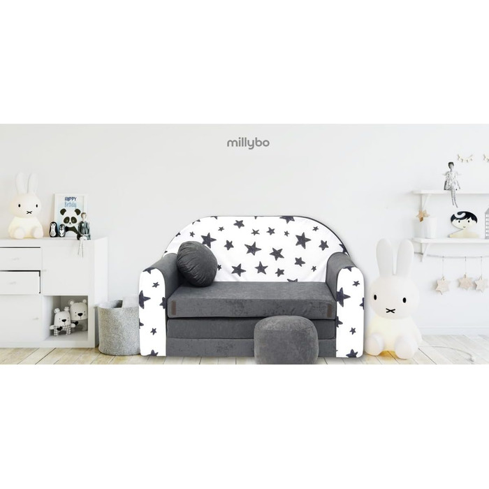 Дитяче крісло-софа 3в1 з функцією ліжка для дівчаток та хлопчиків, крісло-мішок, трансформер для дитячої кімнати (AC1)