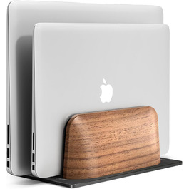 Підставка для ноутбука Vertikaler Laptop Ständer з дерева волоського горіха, регульована ширина, для MacBook та інших ноутбуків