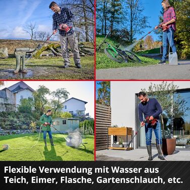 Einhell HYPRESSO 18/24-1 Акумуляторний мийний пістолет високого тиску Power X-Change (18 В, 24 бар, 240 л/год, без акумулятора та зарядного пристрою)