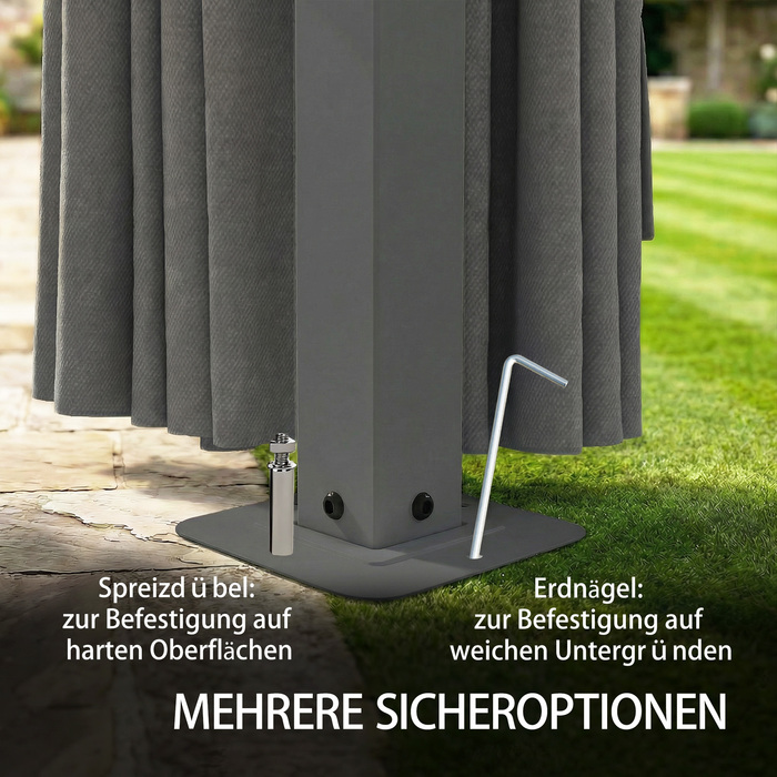 Альтанка садова 4x3 м, водонепроникна, стійка, зимова, з москітною сіткою та 4 бічними стінками, вентиляція, дренажні отвори