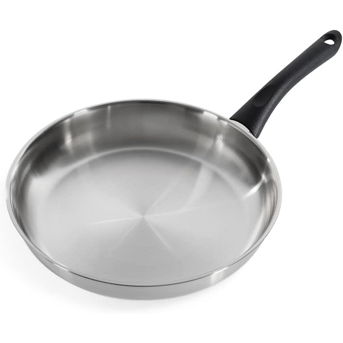 Посуд Bold з нержавіючої сталі 24 см з кришкою, підходить для індукції, атласна поверхня, ручка Stay Cool, можна мити в посудомийній машині, сріблястий 24 см (сковорода, сковорода 28 см)