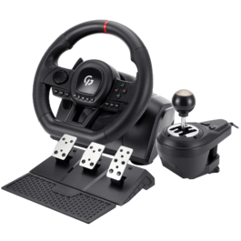 Ігрове кермо GamePro RW038PM з педалями та коробкою передач PC/XBOX360/XBOXONE/SWITCH/PS3/PS4