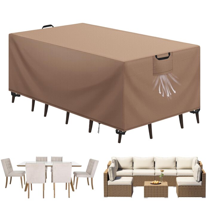 Захисний чохол для садово-патіо меблів, водовідштовхуючий, 420D Oxford, Anti-UV, 150x90x75 см