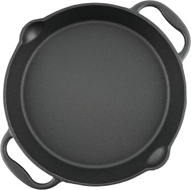 Чавунна сковорода-гриль BBQ-Toro I Чавунна сковорода-гриль з двома ручками та двома носиками I Сковорода для подачі I (Ø 25 см)