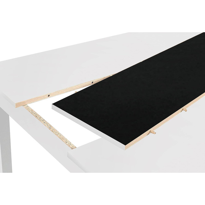 byLIVING Стільниця для кухні Nori: дерев'яний стіл 160x90 см, ефект дуба, знімні вставки чорного/білого кольору, висота 75 см