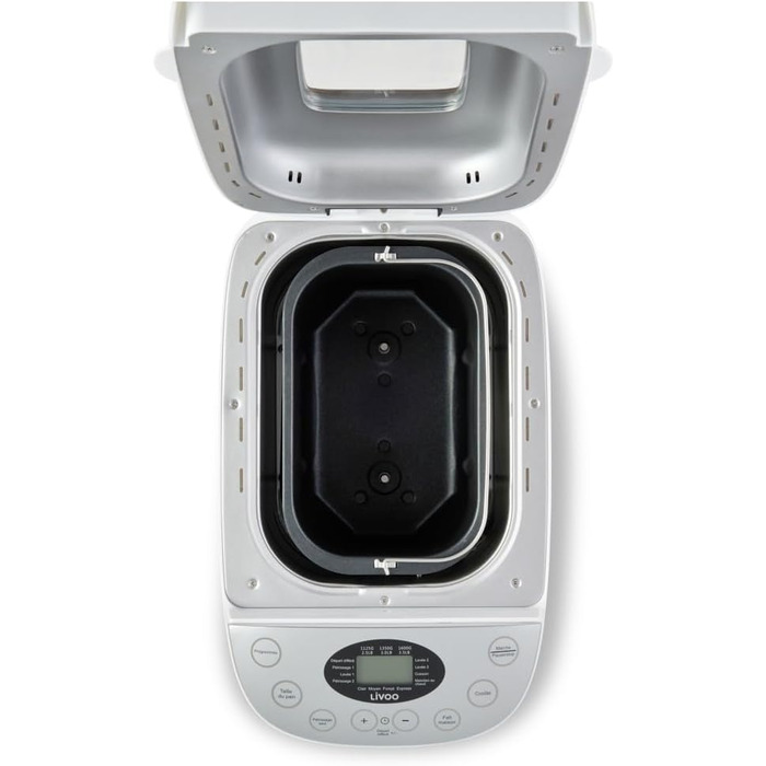 Хлібопекарня LIVOO DOP205W біла з цифровим дисплеєм та 15 програмами