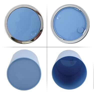 Серія MSV для ванної кімнати Aspen Design косметичне відро педальне відро для ванної з поворотною кришкою відро для сміття з поворотною кришкою 6 літрів (ØxH) приблизно 18,5 x 26 см (пастельно-синій)