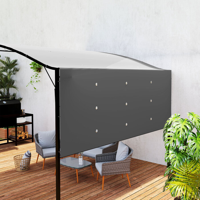 Павільйон з розкладним дахом, стійкий до погодних умов, 3 x 2,5 м, темно-сірий