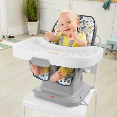 Дитячий стільчик Fisher-Price SpaceSaver, морська хвиля, портативний, для малюків та дітей, легко миється