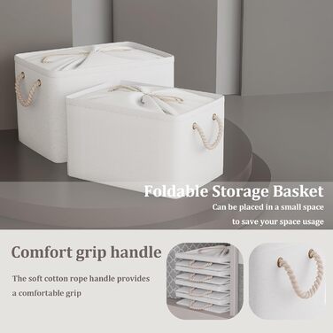 OUTBROS Коробки для зберігання (3 шт.) 33x23x20 см, тканинні, з шнурком та ручкою, складні