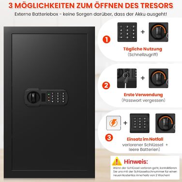 Вогнетривкий сейф Safe Tresor 85L з цифровим замком для зброї, золота, документів та медикаментів