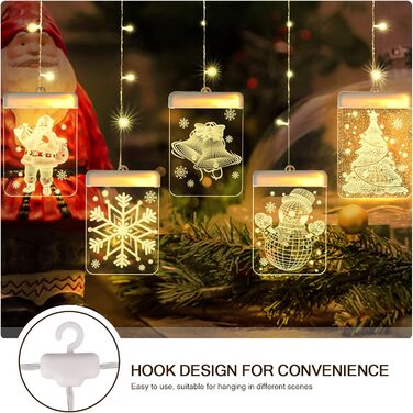 Льоново-новорічна гірлянда-завіса Bloomwin з 120 LED, тепле біле світло, 8 режимів, USB, для декору вікон та інтер'єру (акрил, квадратні)