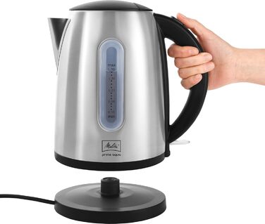 Чайник MELITTA Prime Aqua, нержавіюча сталь, 1,7 л, 2200 Вт, фільтр від накипу, LED, 1018-02 Одинарний