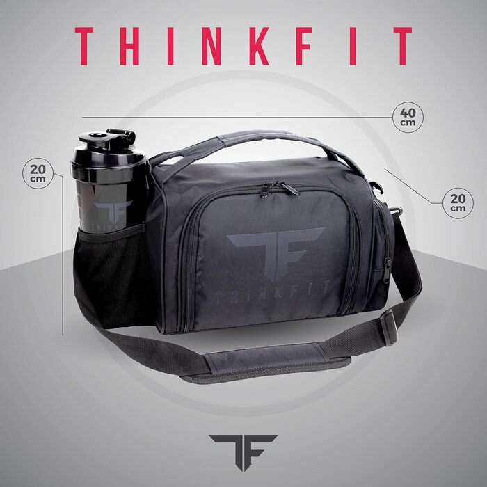 Ізольована ланчбокс з 6 контейнерами для приготування їжі – BPA-Free, багаторазові, підходять для мікрохвильової печі та морозильної камери – ланч-сумка з шейкером, органайзером для пігулок, плечовим ременем та охолоджувальними акумуляторами – термосумка 