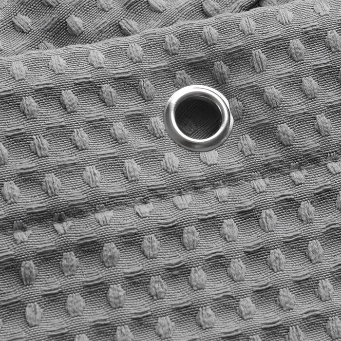 Драпірувальний душовий завіс Barossa Design Extra Langer, сірий, 183x203 см, бавовна, для готелів та СПА