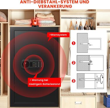 Вогнетривкий сейф Safe Tresor 85L з цифровим замком для зброї, золота, документів та медикаментів