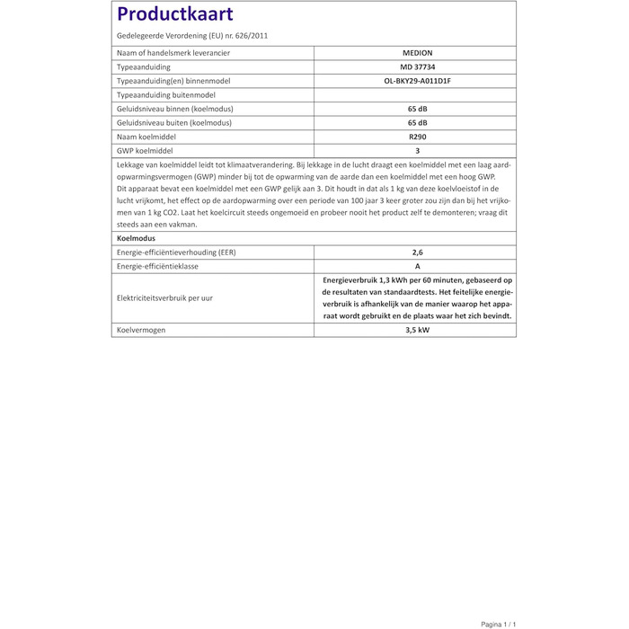 Мобільний кондиціонер MEDION P901, 9000 BTU, 3в1, додаток і голосове керування, до 32 м, MD 37732