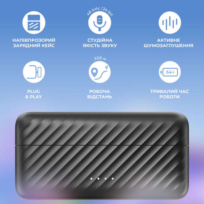 Бездротовий мікрофон BOYA MIC 2-02 Type-C/TRS Black