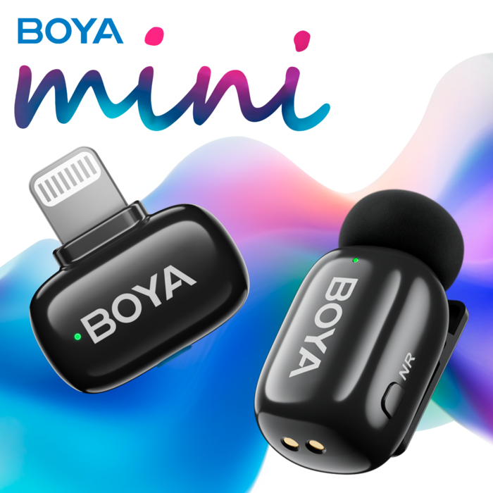 Бездротовий петличний мікрофон BOYA mini-16 Lightning Black
