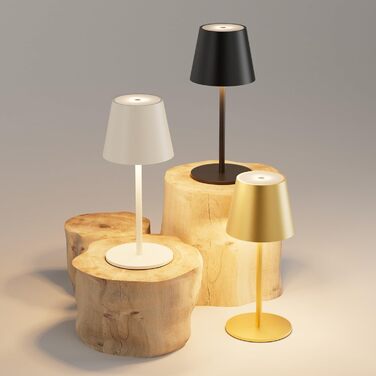 Лампа настільна LED акумуляторна Lundwa 26 см, 5000 mAh, IP54, 3W, 3000K, для кемпінгу, ресторану, спальні, бару (1 шт.)