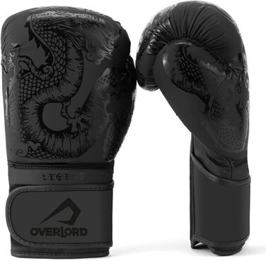 Боксерські рукавички Overlord 12 унцій чорні