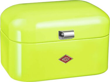 Хлібниця Wesco 235 101 Single Grandy 22 x 28 x 17 см (Д/Ш/В), нержавіюча сталь, 22 x 26,8 x 17,5 см (лимонно-зеленого кольору), 22 x 26,8 x 17,5 см