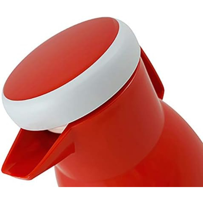 Термос Wash Thermoskanne 1L, 6 годин, червоний: зберігає напої гарячими та холодними, щільний кришка, для миття в посудомийній машині, подвійні стінки