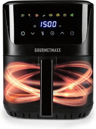 Фритюрниця повітряна GOURMETmaxx з 2 камерами | 10L | Вертикальна, з сенсорним дисплеєм