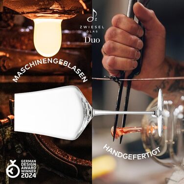 Набір келихів для вина Zwiesel Glas Allround Duo (2 шт.), Tritan-кристал, для червоного та білого вина, ручна та машинна робота, можна мити в посудомийній машині (Art.-Nr. 123472)