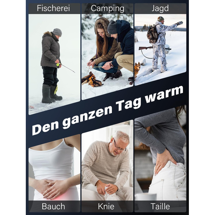 Електричні грілки для рук 2 шт., ультралегкі, перезаряджувані, портативні, 3 режими нагріву, до 24 годин, багаторазові USB грілки для рук для активного відпочинку взимку сірого кольору