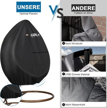 Чохол для гамака, 420D Oxford, водонепроникний, з блискавкою та шнурком, 190x115 см