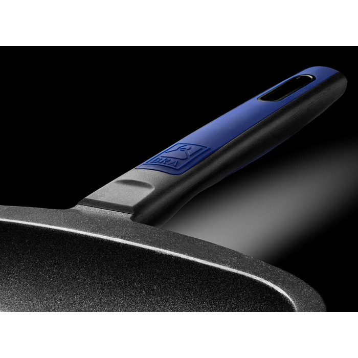 Grill BRA Advanced з рифленням, 28 см, алюмінієвий литвий з антипригарним покриттям, PFOA-free, для індукційних плит, сучасний дизайн