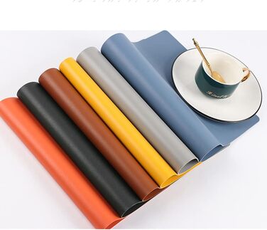 Набори на стіл, термостійкі, миючі, для кухні, обіднього столу, декор, чорні, 6 шт. (жовтий 6)