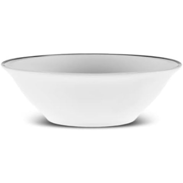 Набір посуду Karaca Rebeca Platinum, 6 персон, 24 предмета, преміум, срібний ободок, круглий