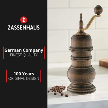 Регульований дрібний або грубий помел, керамічна шліфувальна машина Zassenhaus, виготовлена в Німеччині, ідеально підходить для великих кількостей, вже попередньо заповнена