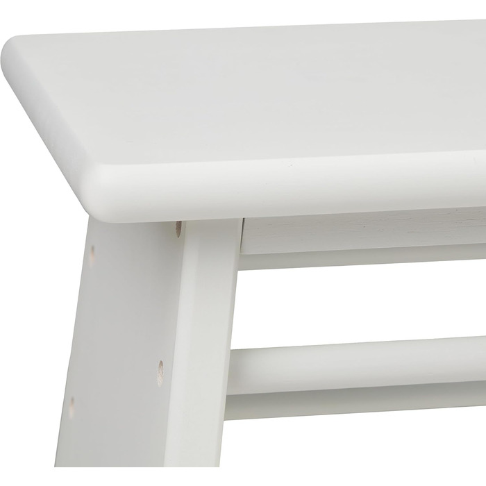 Підставка для ніг Relaxdays з бамбука, до 100 кг, стійкий приставний стільчик, 20 x 33 x 21,5 см, дитячий стільчик для ванної, білий