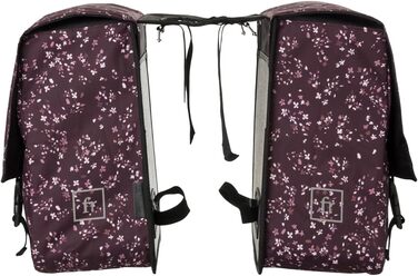 FAST RIDER Fastrider Nara Double Pannier Trend MIK (Mini Flower Aubergine), FAST RIDER Fastrider Nara Double Pannier Trend MIK (Mini Flower Aubergine)