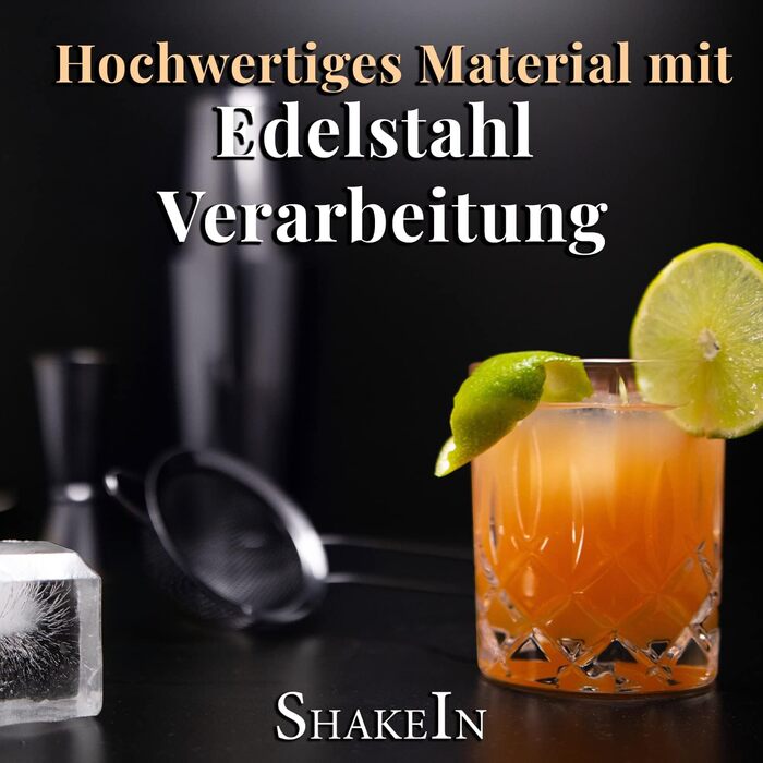 Набір для коктейлів 12 предметів: шейкер, барний аксесуар, нержавіюча сталь, 750 мл