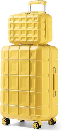 Набір валіз KONO 2 в 1: велика валіза 62 см + косметичка (білий)